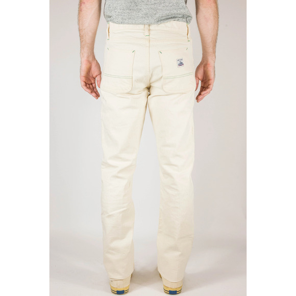 Left Field NYC Jeans Natural Cone White Oak Work Uniform Denim USA Sz. 30x28 - Picture 3 of 13